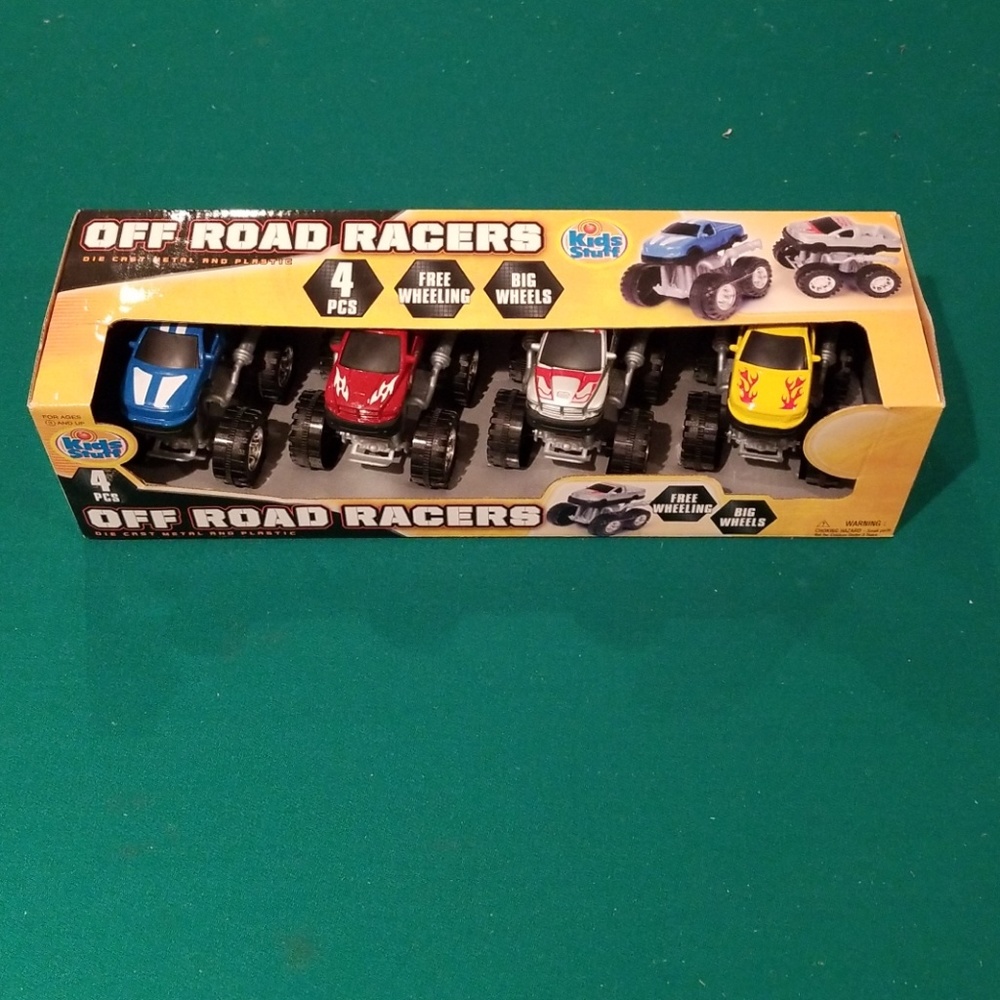 Kids stuff Off road racers 4pcs Free Wheeling Big!